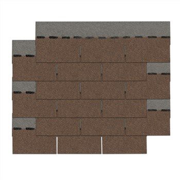 3 Dimensional Wood Brown 3-Tab Shingles