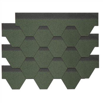 Diamond Shaped Chateau Green Mosaic Shingles