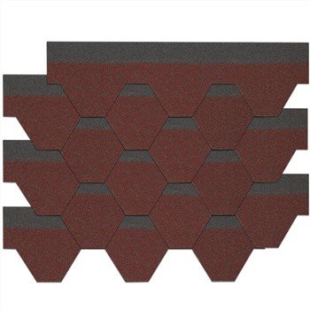 Energy Efficient Asia Red Mosaic Shingles