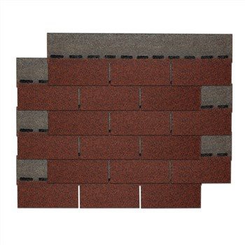 Energy-Saving Mahogany Red 3 Tab Shingles