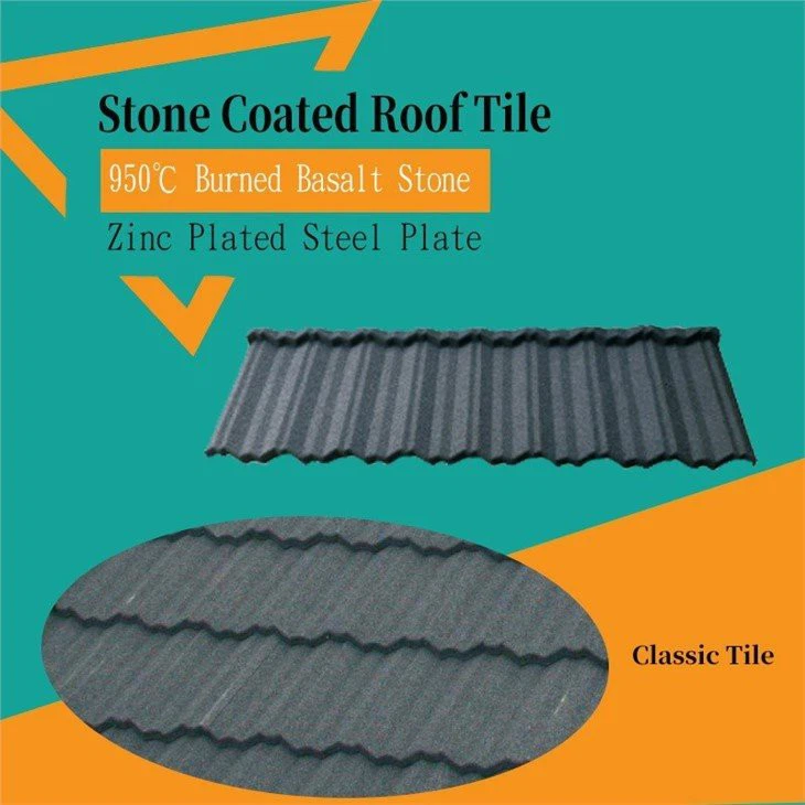 Colorful Ceramic Stone Coated Metal Roofing Tile in stock